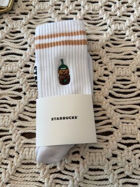 Starbucks Bearista Bear Crew Sock - Size Small/Medium - New